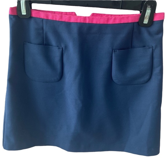 H & M navy blue and pink mini skirt in size 2 - Picture 1 of 6
